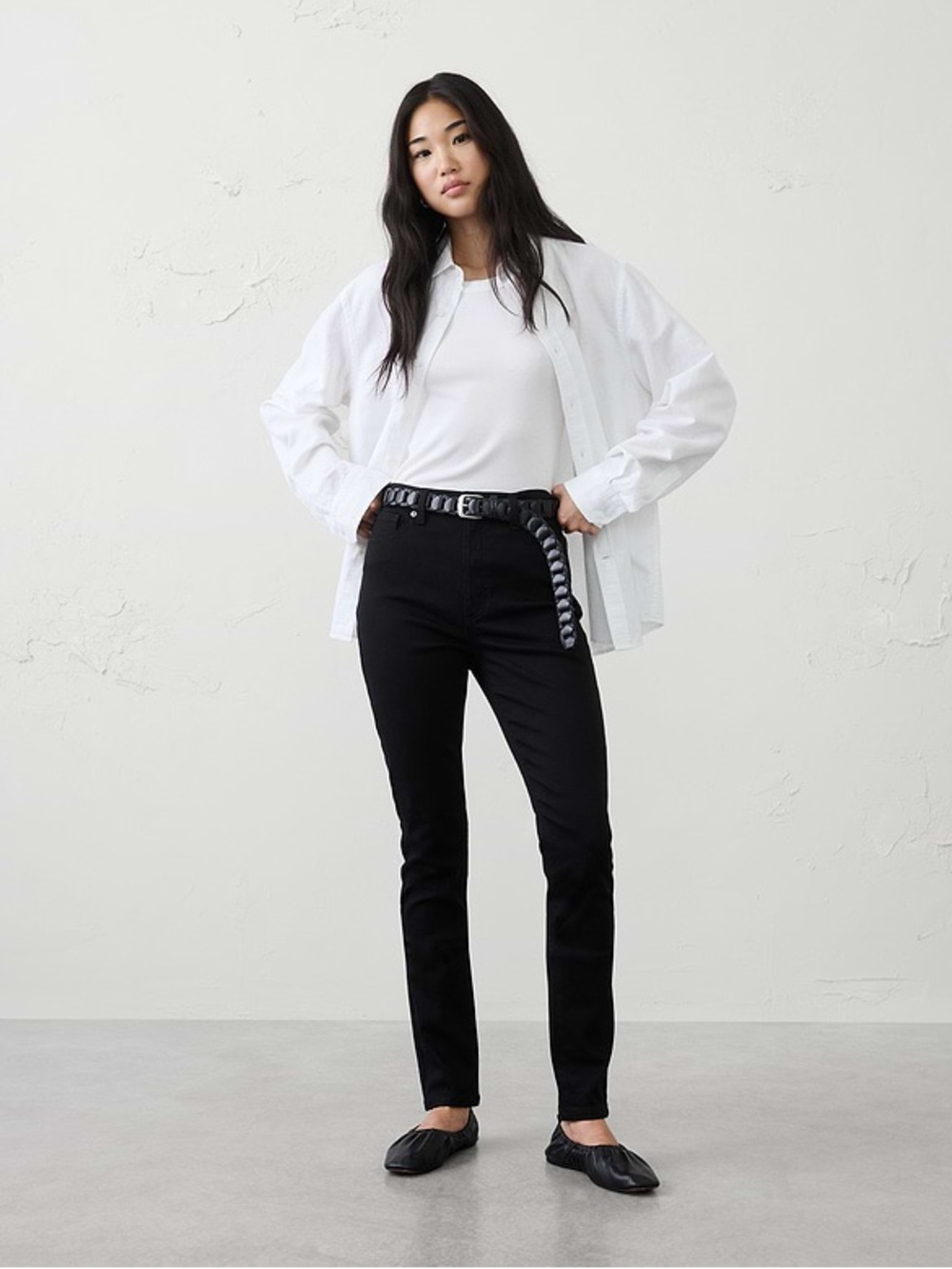 Banana Republic High-Rise Black Slim Jeans